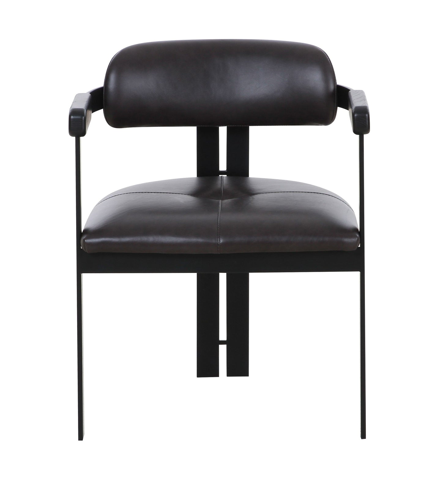 Aneta Dining Chair Dark Brown Leather