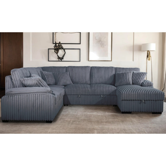 8221 Dark Gray U-Shape Sectional