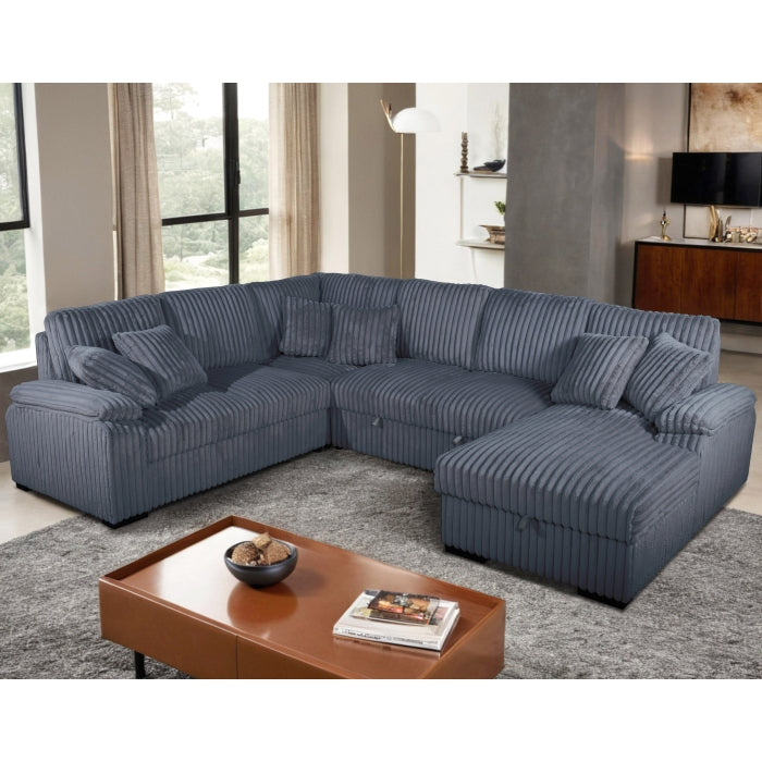8221 Dark Gray U-Shape Sectional