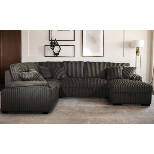 8225 Chocolate U-Shape Sectional