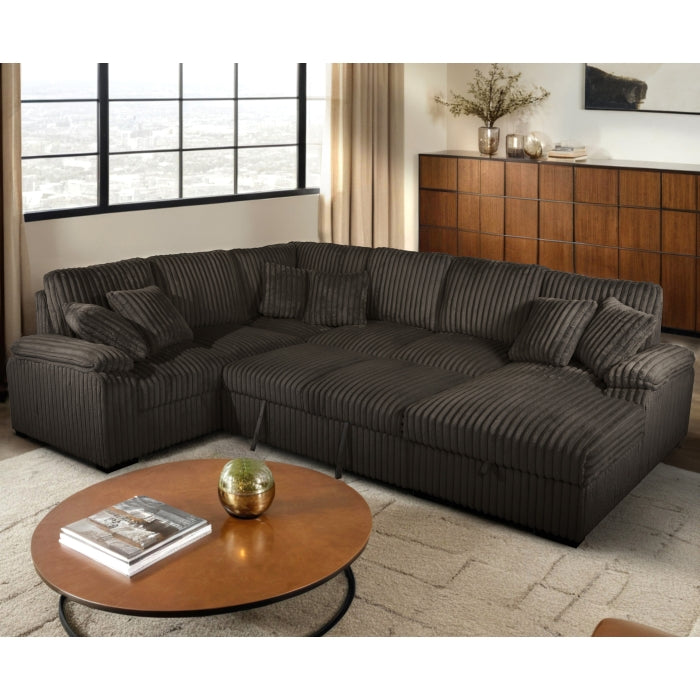 8225 Chocolate U-Shape Sectional