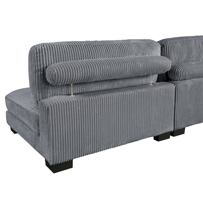 8555GY Modular 5 Pc Gray Sectional