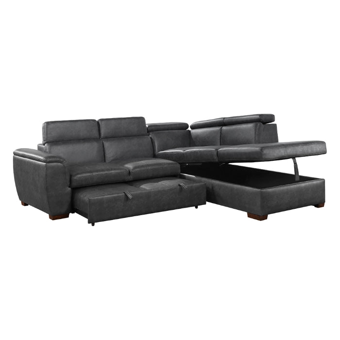Barre 8567GY Cama extraíble seccional gris