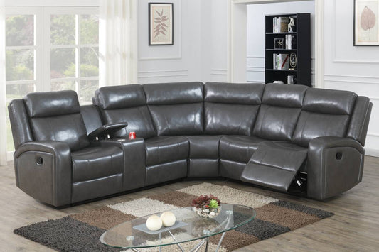 Poundex F86627 Power Motion Sectional - Gray or Brown