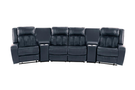 Poundex F86628 Leatherette 5 Pc Sectional - 2 Colors