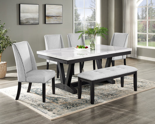 Asia Direct 9052 Faux Marble Dining Set
