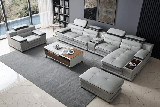 Extravaganza 908 Top Grain Leather Sectional