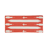 Noah Upholstered Storage Bench Orange & Beige