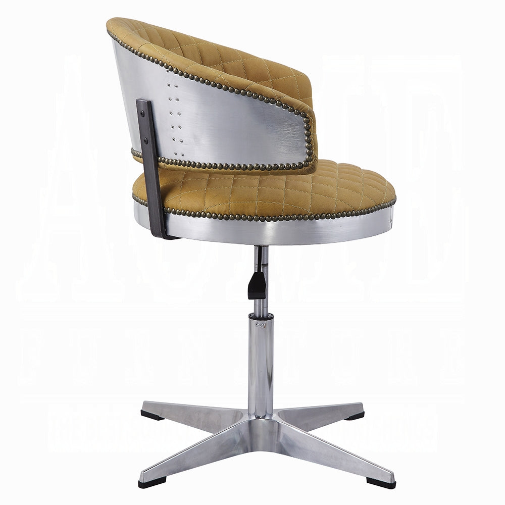 Brancaster 96470 Leather Swivel Bar Stool