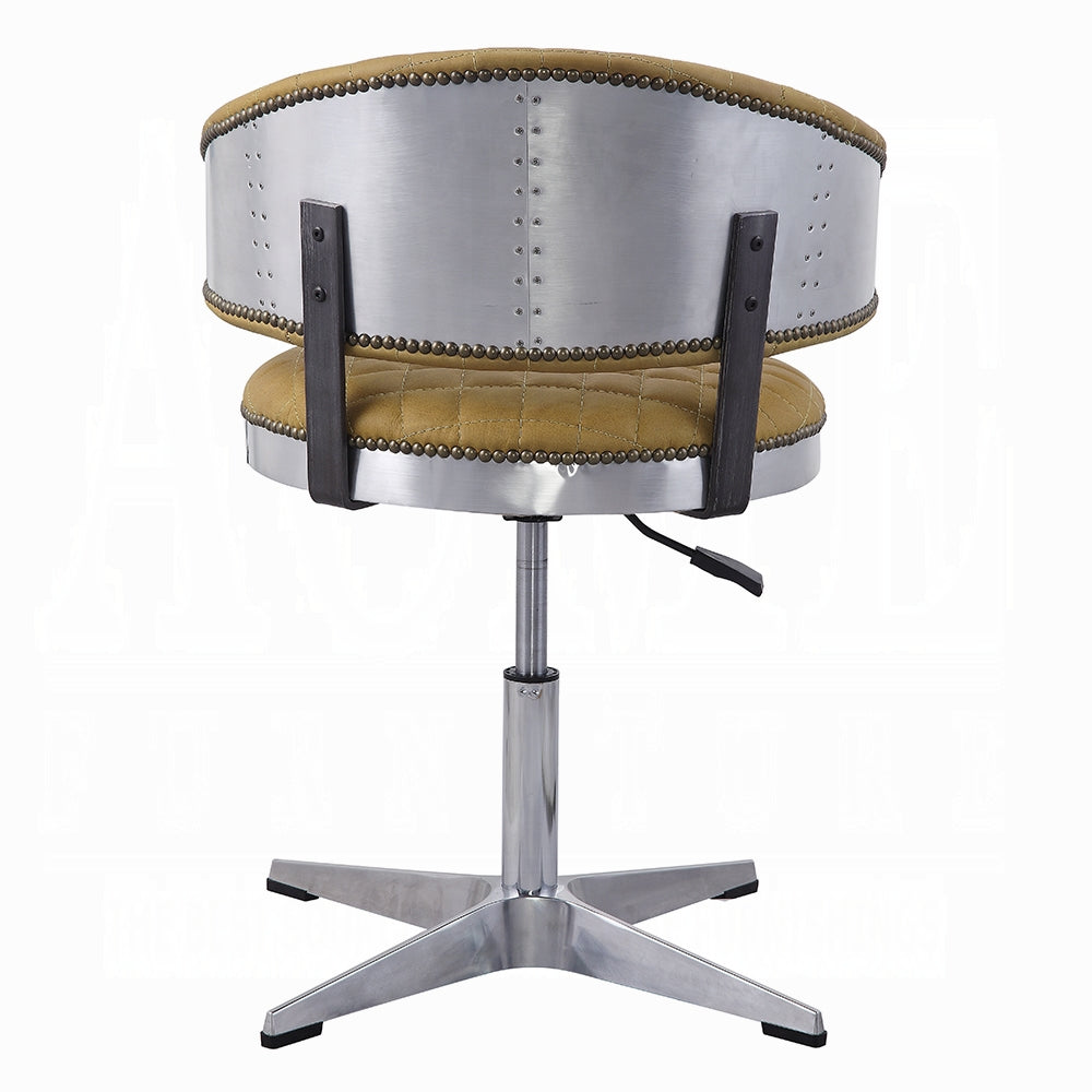 Brancaster 96470 Leather Swivel Bar Stool