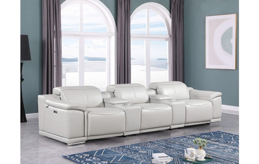 Global United 9762 Light Gray 5 Pc Sectional