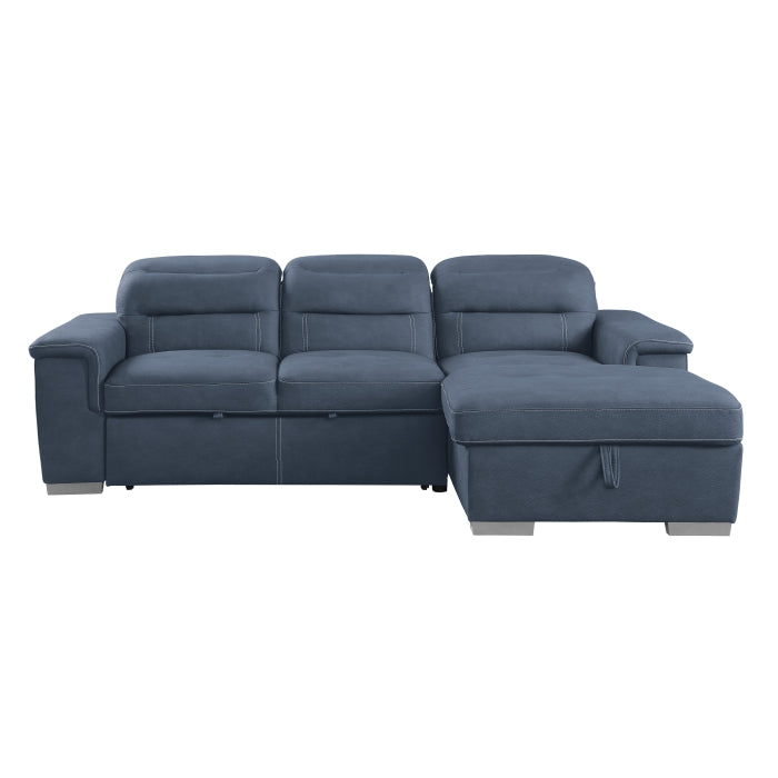 Alfio Blue Sleeper Sectional 9808BUE*SC