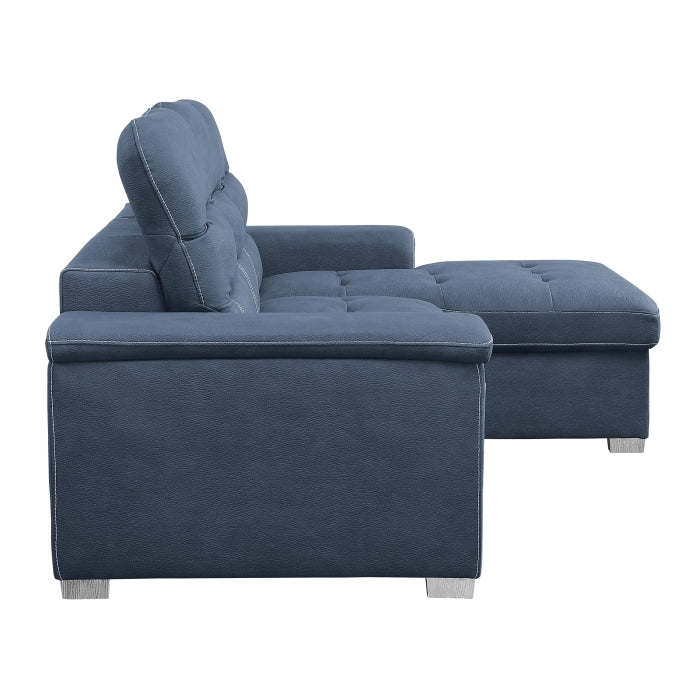Alfio Blue Sleeper Sectional 9808BUE*SC