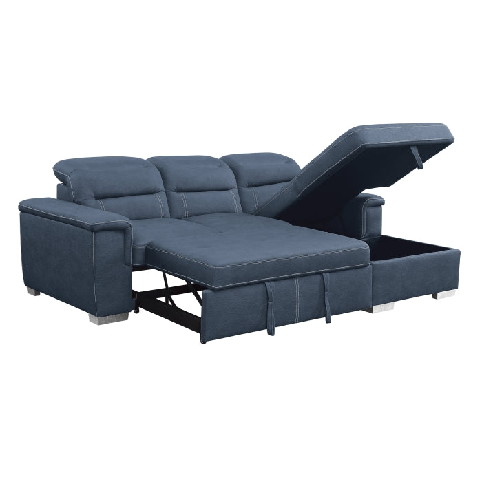 Alfio Blue Sleeper Sectional 9808BUE*SC