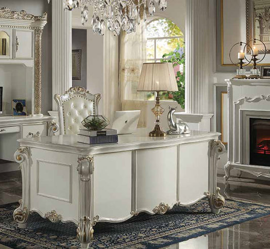 Vendome OF01517 Juego de escritorio ejecutivo blanco perla