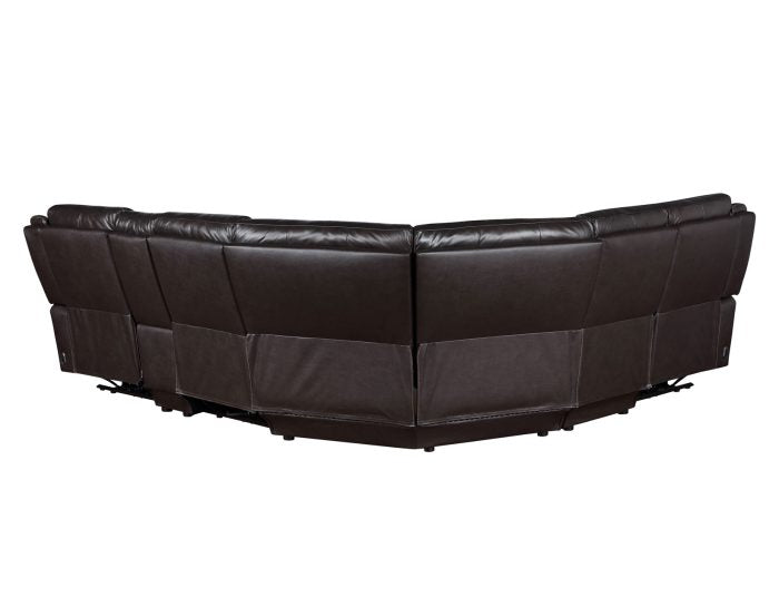 Alexandria 6 Pc Leather Sectional - Chocolate