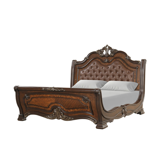 Bella Notte Mahogany King Sleigh Bed