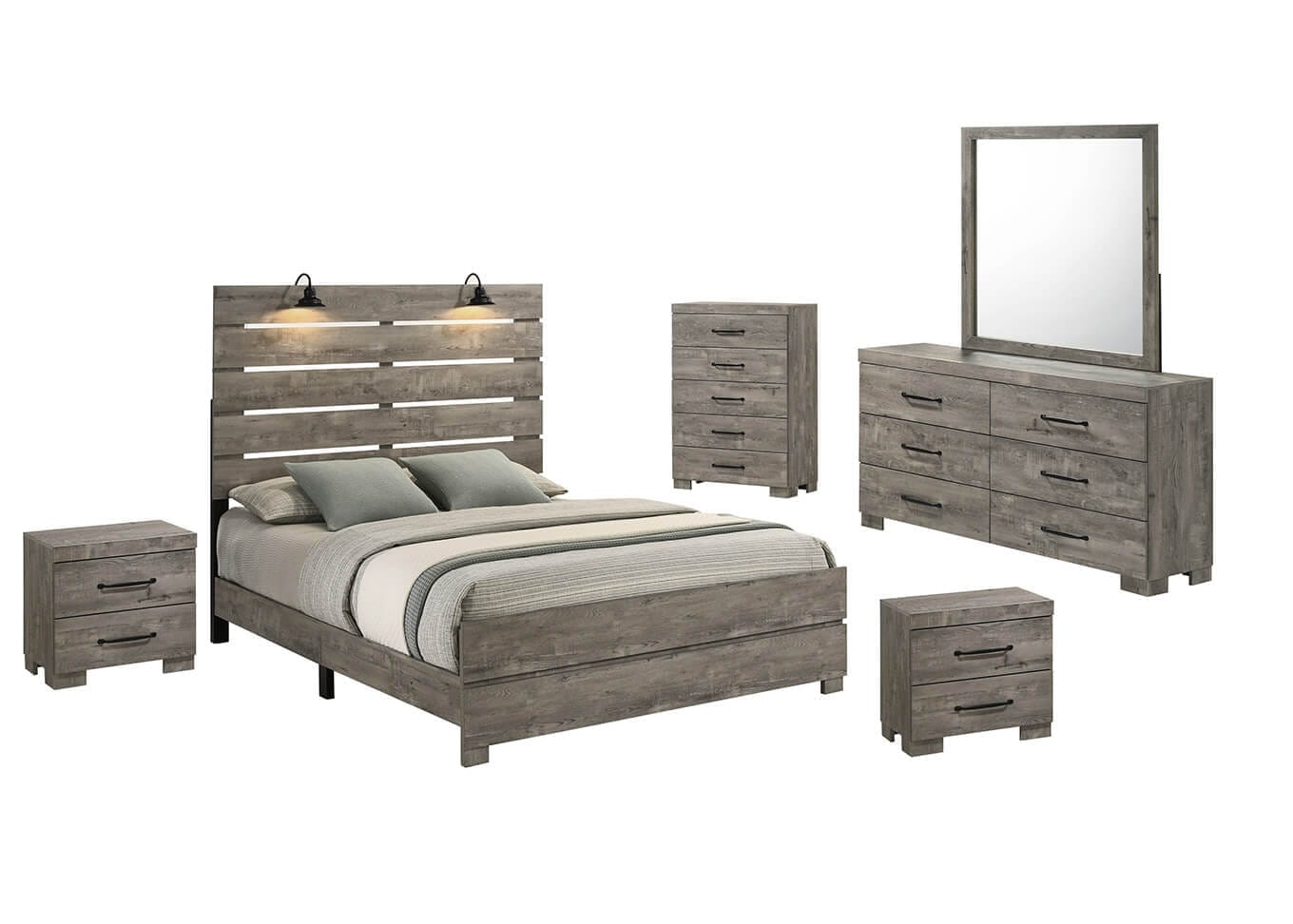 B820 Rustic Bedroom Set - 3 Bed Sizes