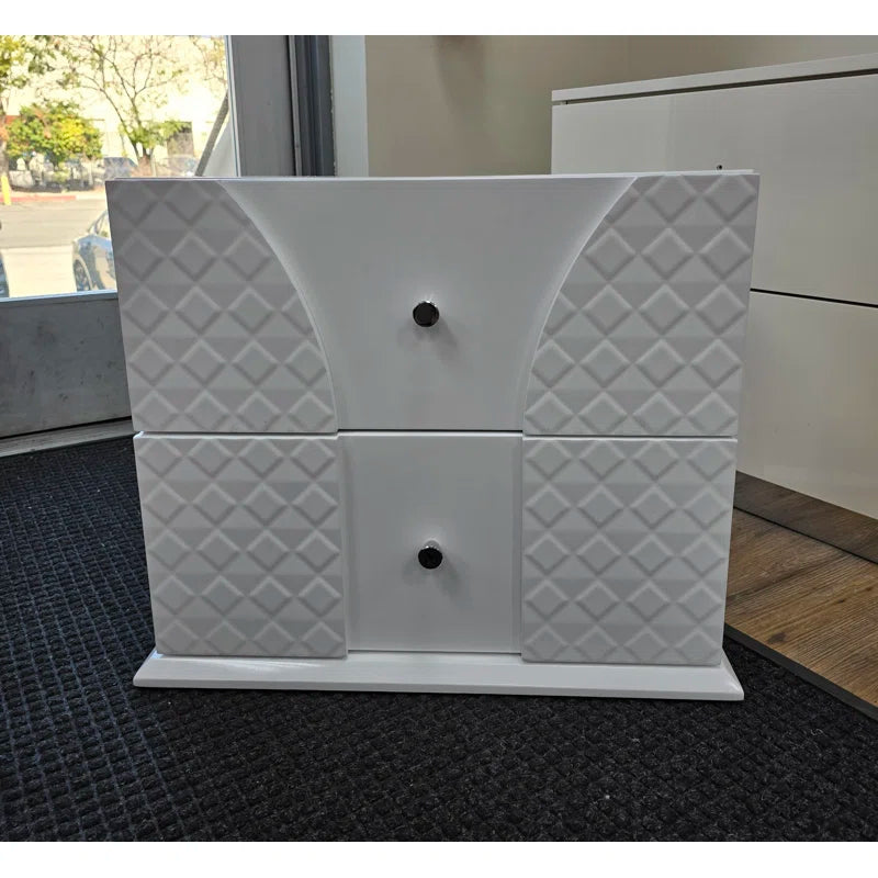 McFerran B999 UV White 4 Pc Bedroom Collection