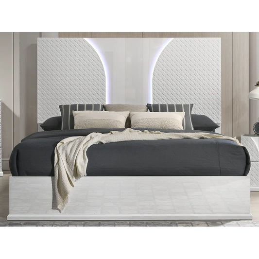 McFerran B999 UV White 4 Pc Bedroom Collection