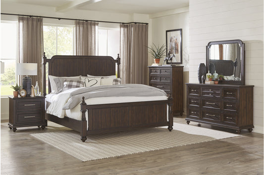 Cardano Driftwood Charcoal Finish Bedroom Collection
