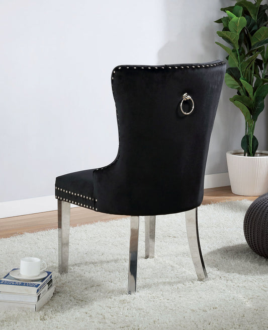 Jewett Black Wingback Chair - Set of 2