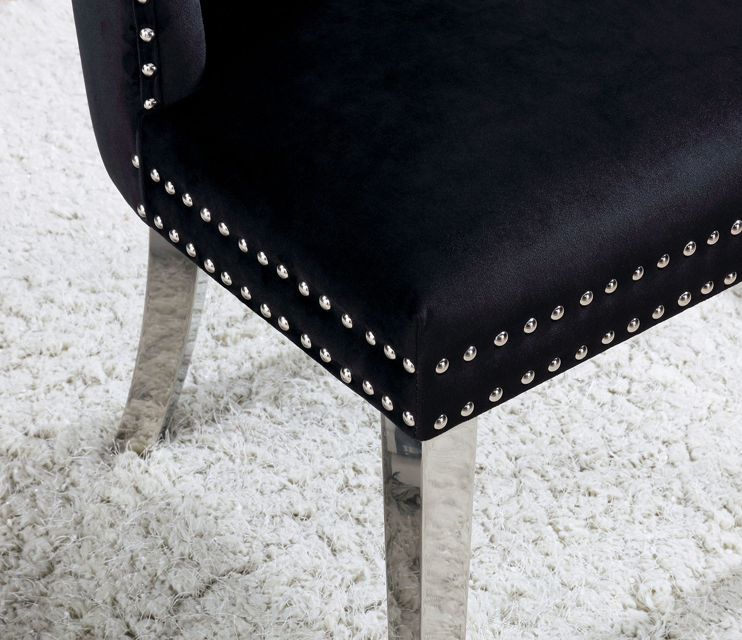 Jewett Black Wingback Chair - Set of 2