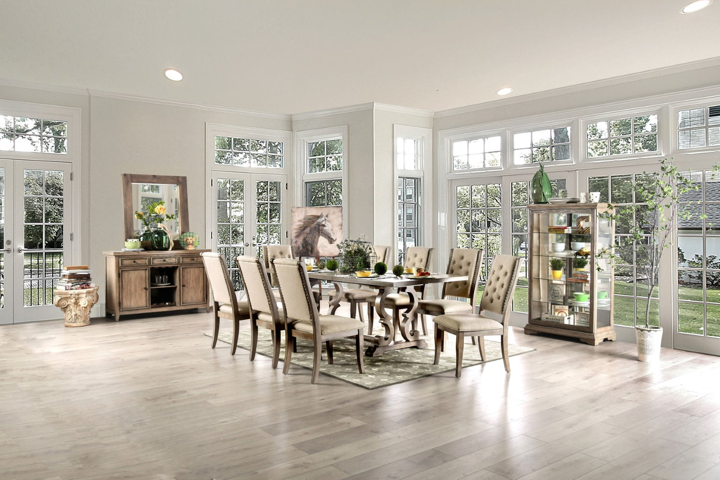 Patience CM3577 Dining Collection - Rustic Natural Finish