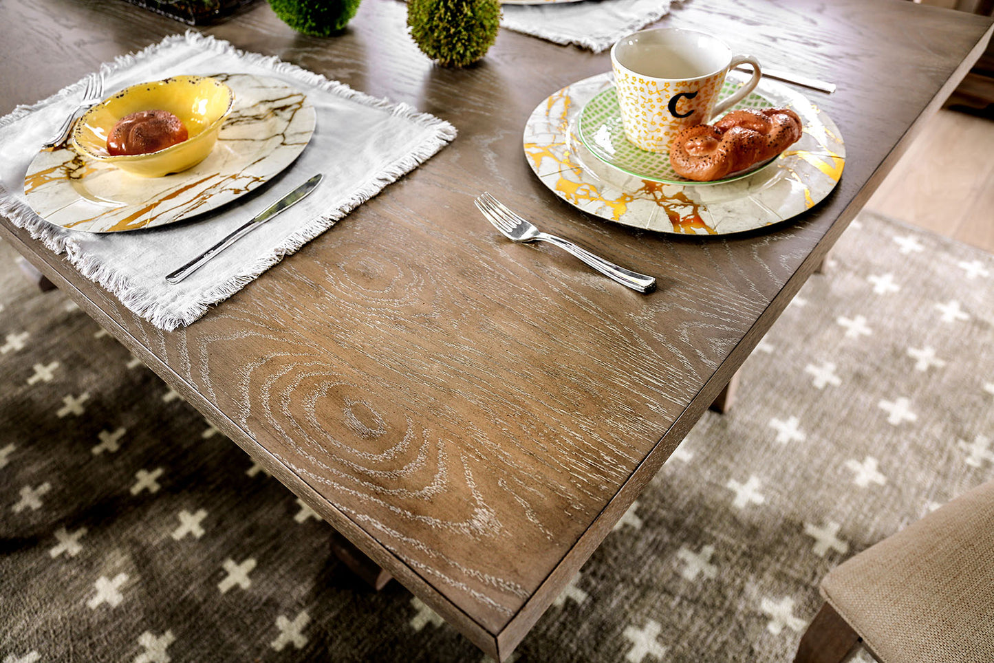 Patience CM3577 Dining Collection - Rustic Natural Finish