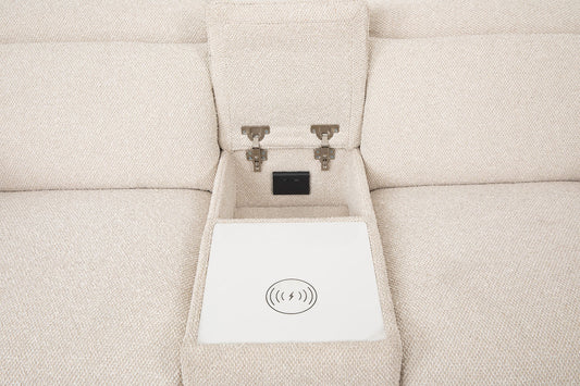 Thaddea White Power Sectional CM9935WH