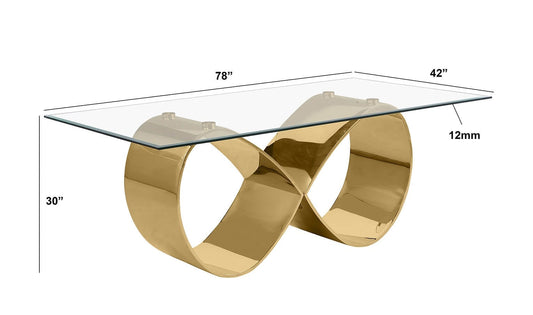 D406 Stainless Steel Glass Dining Set - Many Options