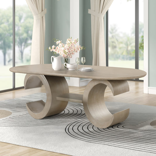 Gwendolyn 7 Pc Dining Set Taupe Side Chairs