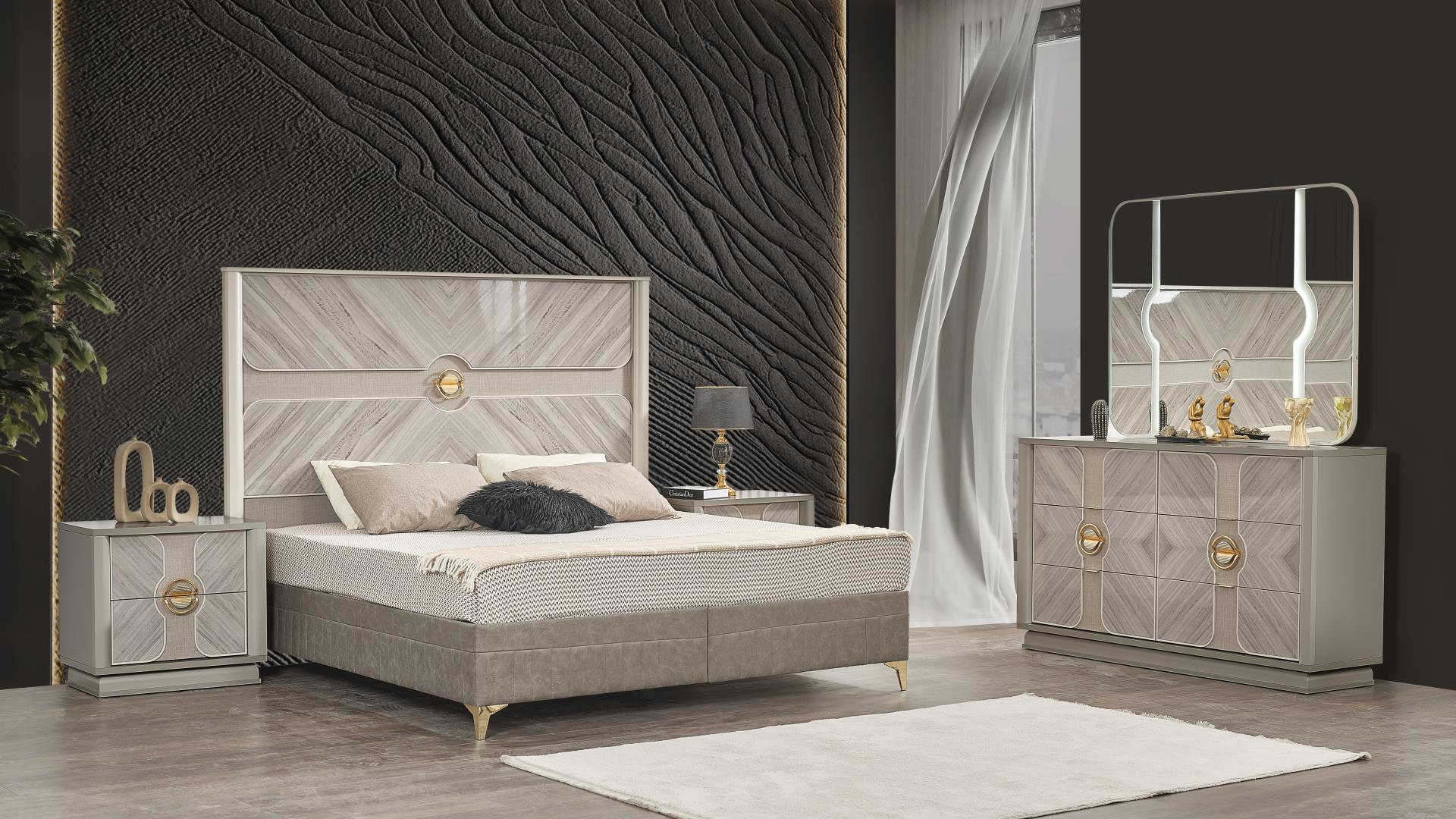 beige dresser and nightstand set Eternity Beige 4 Pc Bedroom Set by Galaxy – Bradley Home Funishings