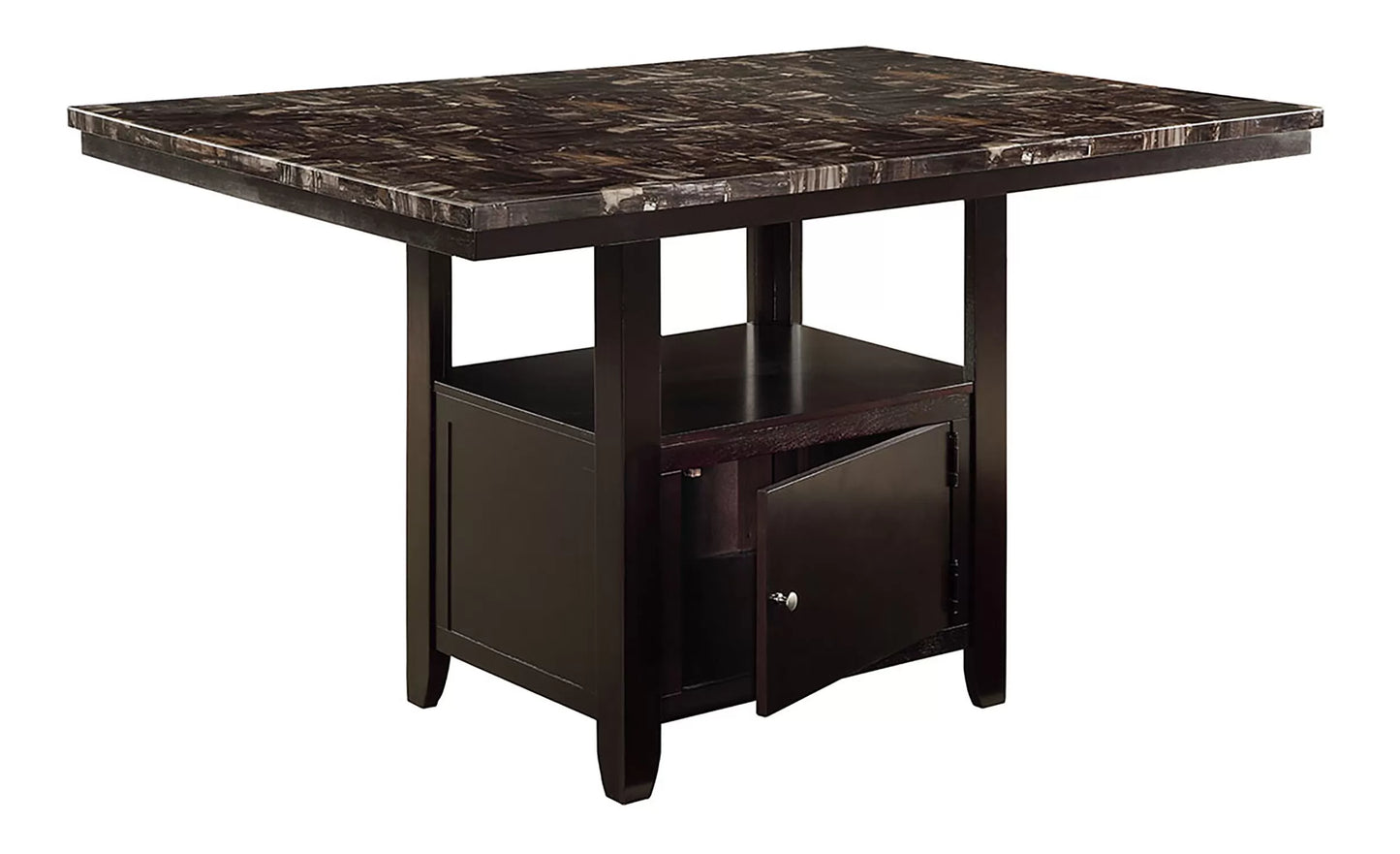 Soho 6 Pc F2461 Dining Set - Black or Silver Chairs