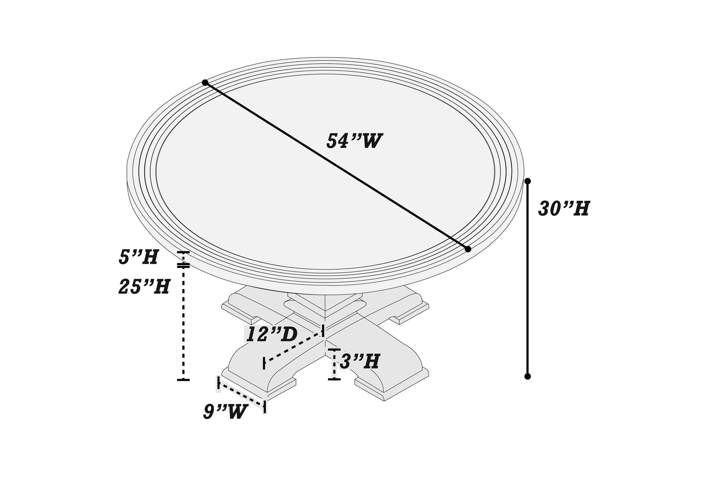 F2528 Poundex 5 Pc Dining Collection