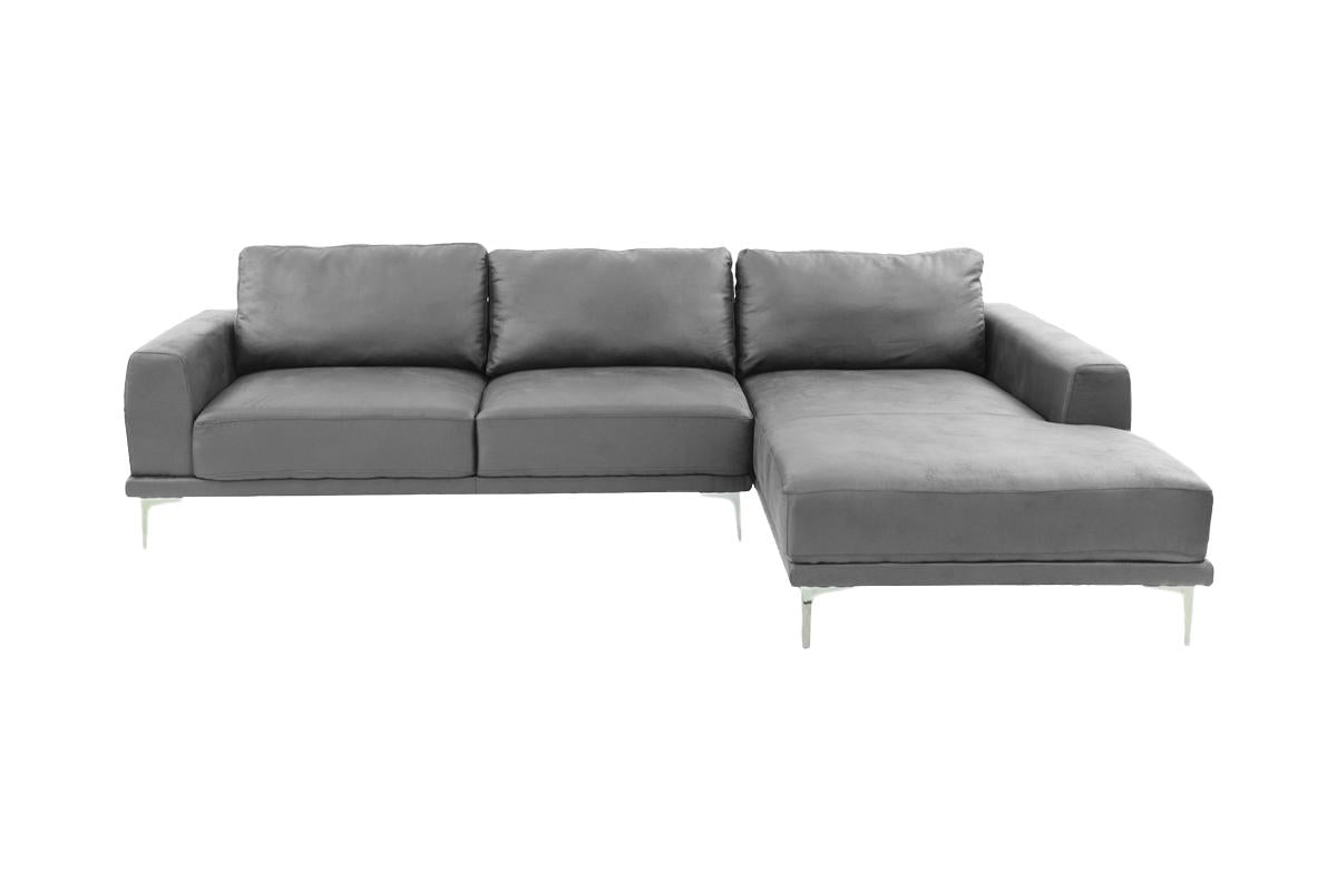 F6429 Antique Grey or Blue Leatherette 2 Pc Sectional