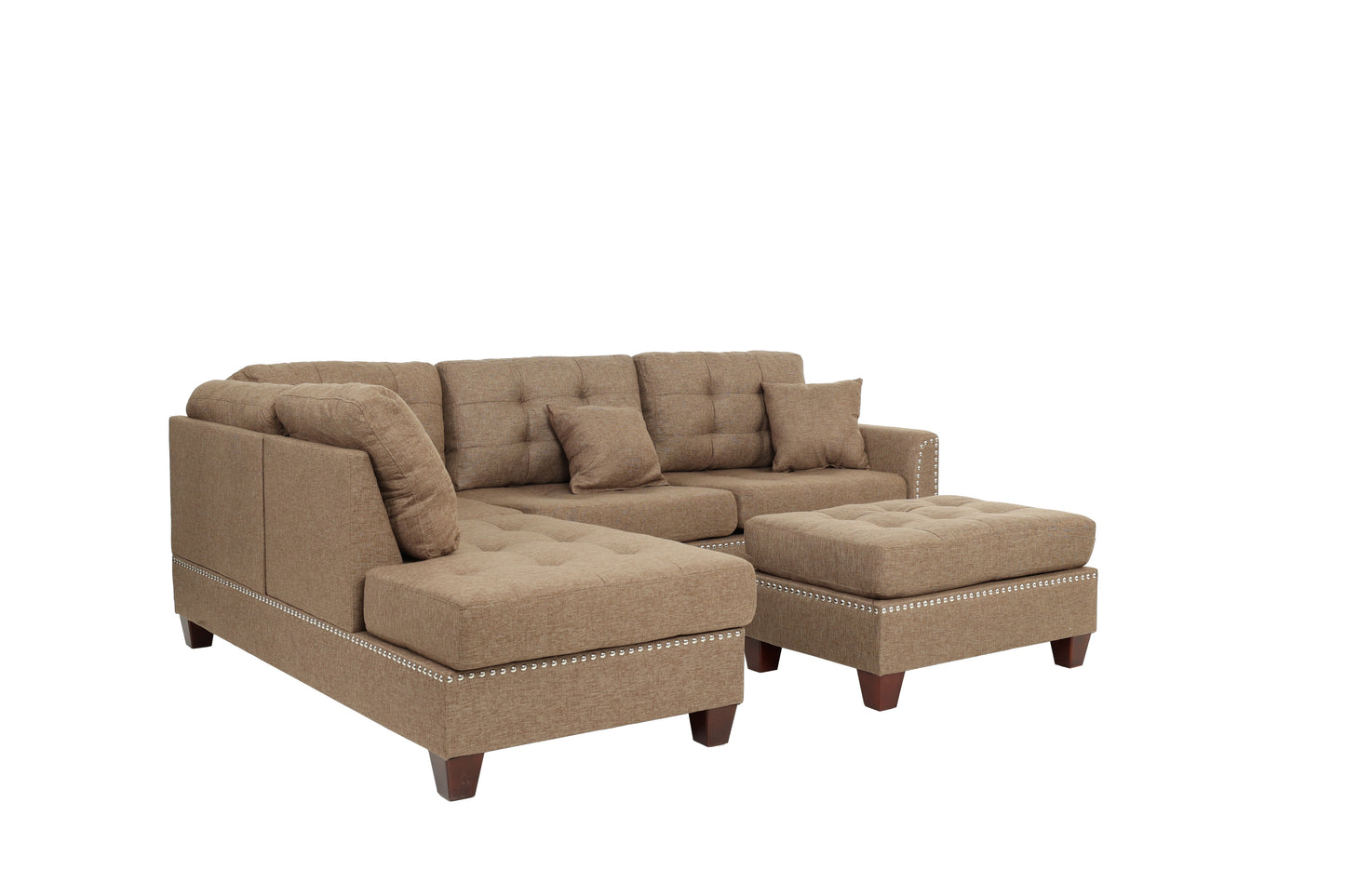 Poundex F6504 La Jolla Sectional - Coffee