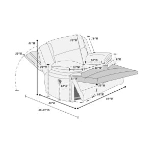 F8134 Chocolate Glider Recliner