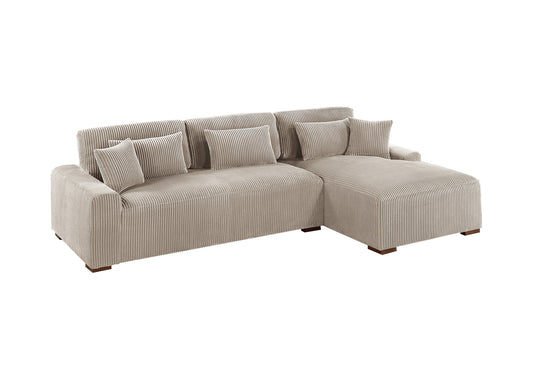 F8456 Corduroy Sectional by Poundex
