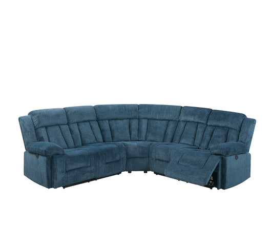 F86604 Gilbert Power Sectional by Poundex - Dark Blue or Grey