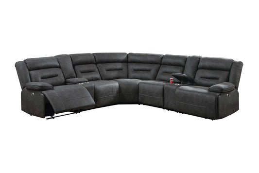 F86631 Power Reclining Sectional by Poundex