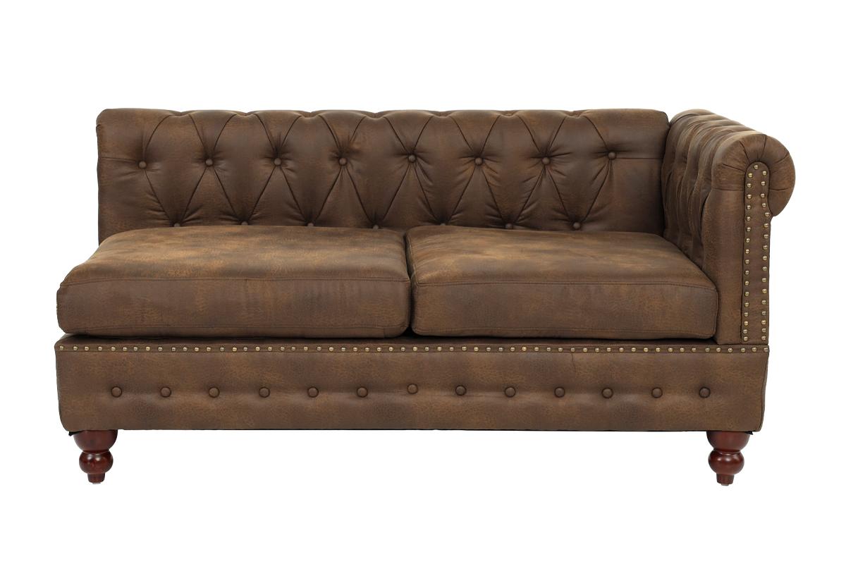 Poundex F8945 Sectional Set - Dark Coffee Leatherette