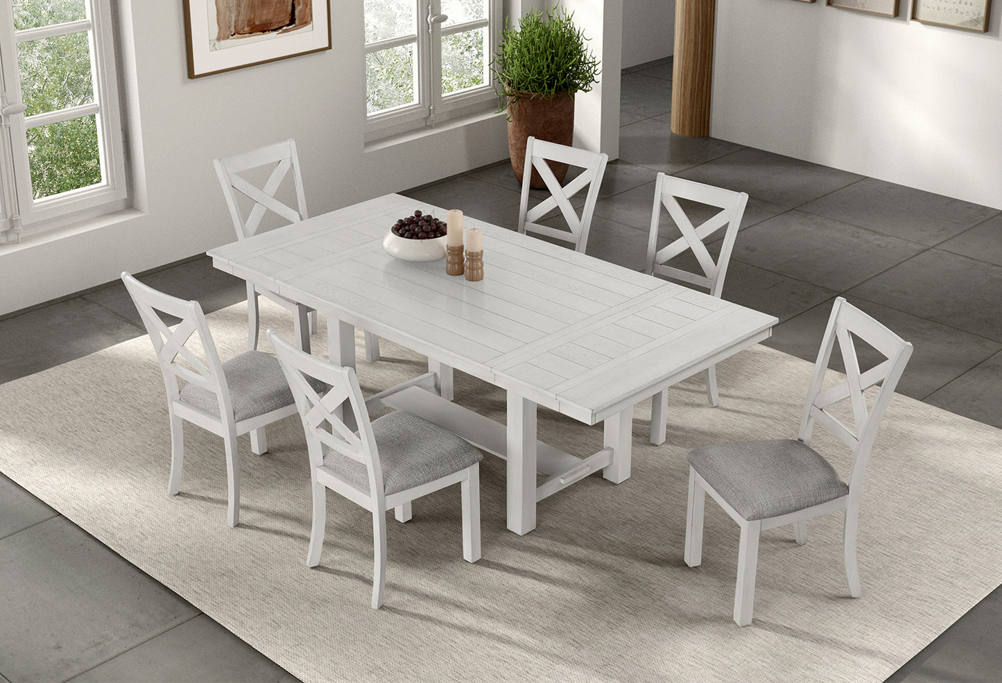 Ferrone White Oak 7 Pc Dining Collection