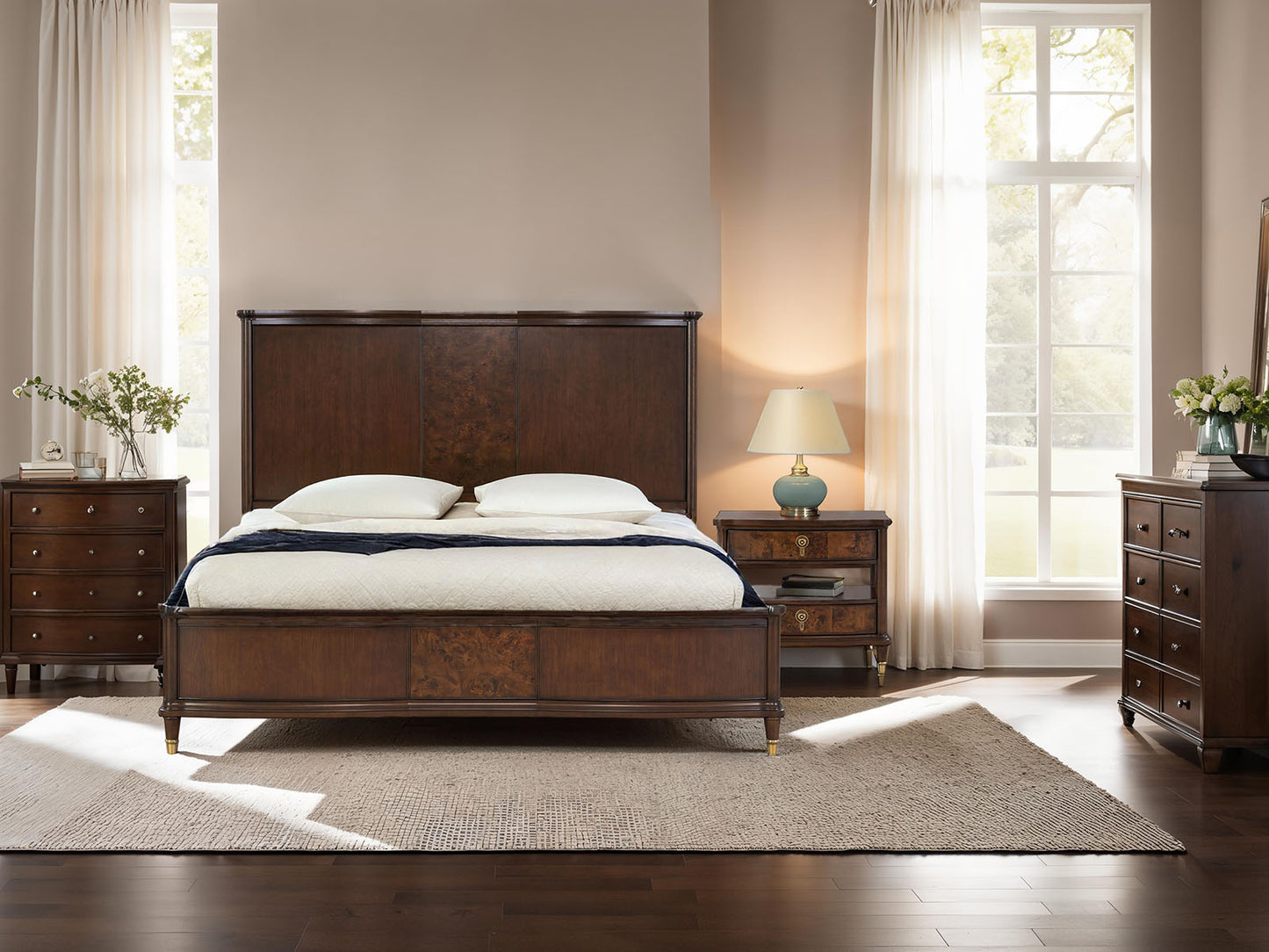 Westerham FM74001CH Dark Cherry Bedroom Set