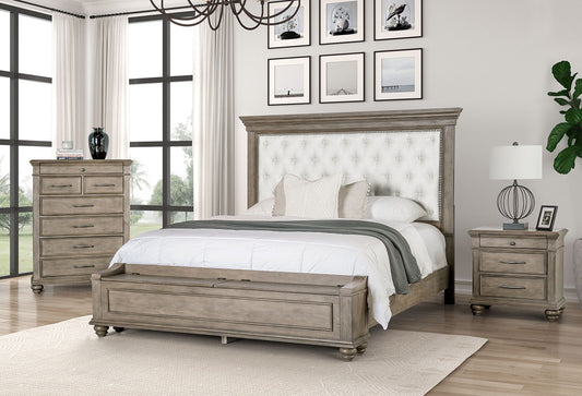 Philomath 4 Pc Aged Oak King Bedroom Set