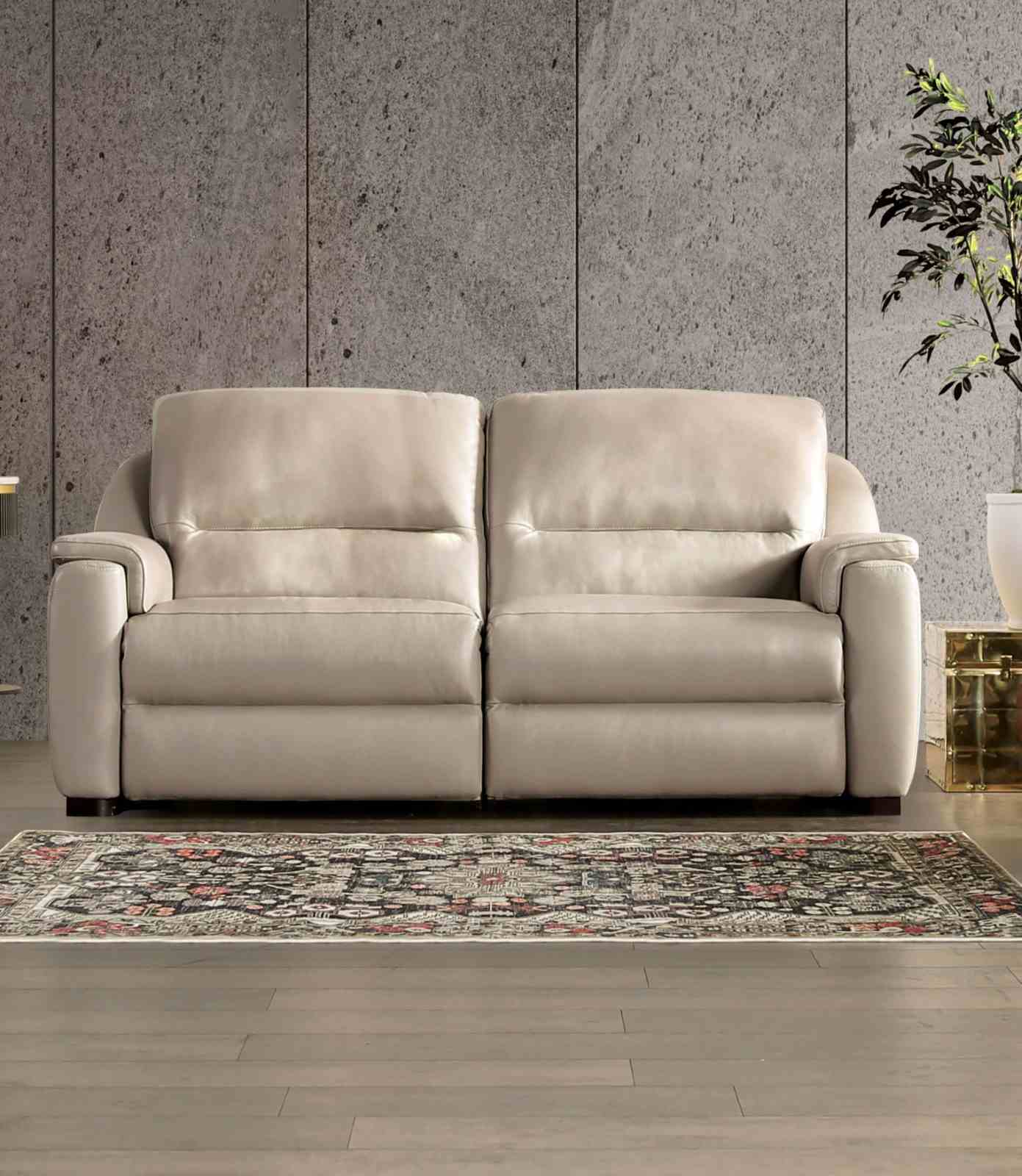 Altamura 2 Pc Italian Leather Power Sofa Set