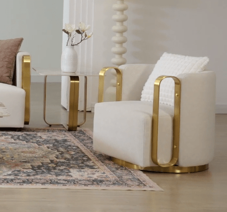 HD-3156 Modern Cream 3 Pc Sofa Collection