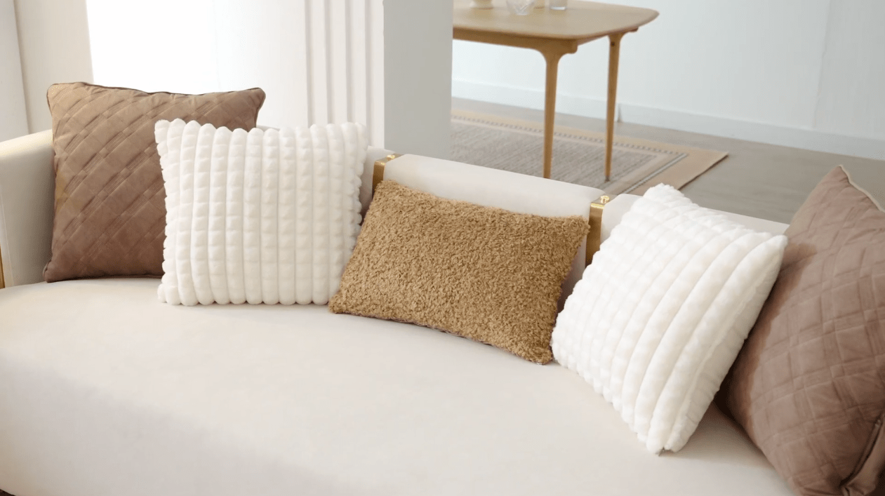 HD-3156 Modern Cream 3 Pc Sofa Collection