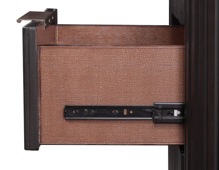 Henry Reeded 3-Drawer Nightstand - Espresso Finish