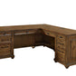 Porter L Desk Warm Brown Finish - Martin Furniture